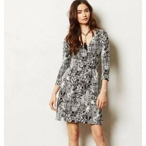 HD in Paris Monochrome Floral Long Sleeve Dress